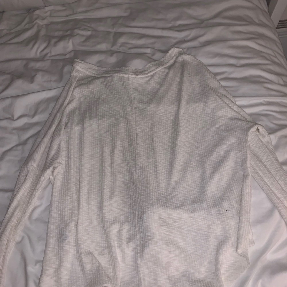 White tie long sleeve top